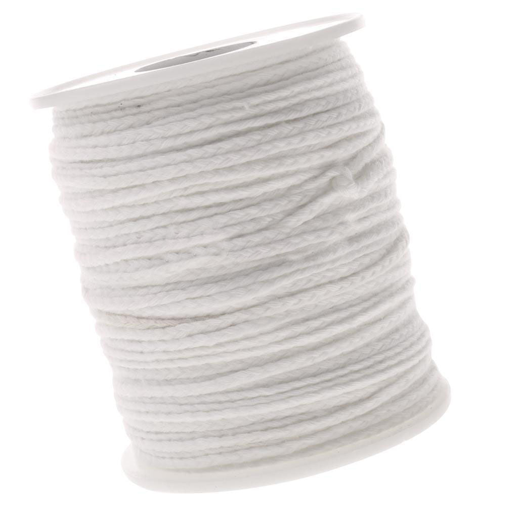 60M Durable Cotton Wicks Cores DIY Making Supply Square Braid Candle Wick 1Roll