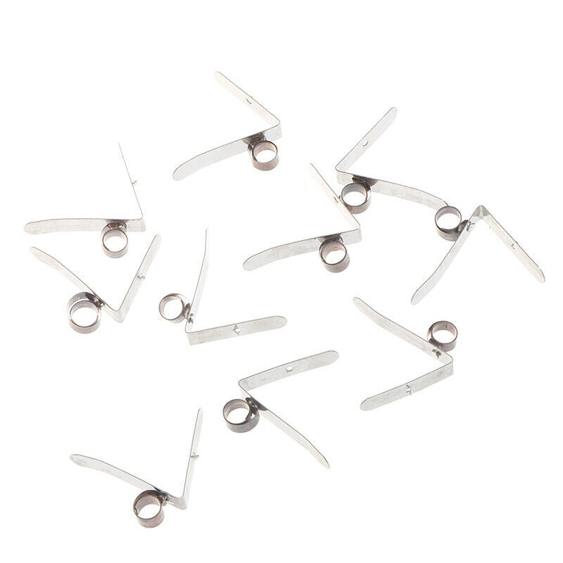 10Pcs Carbon Brush Holder 7mm Dia Constant Force Spring Clip Assemblies 8x10mmSJ