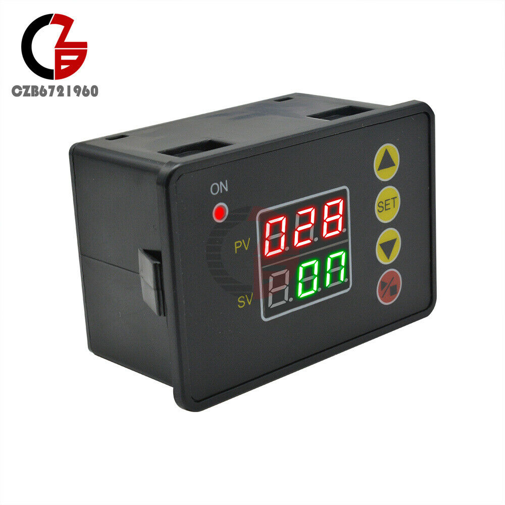 DC 12V Digital Dual LED Timer Delay Relay 0-999s Timing Cycle Controller Module