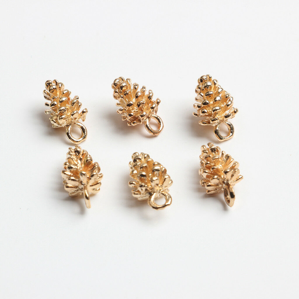 10pcs Metal Pine Cone Hair Charms Wedding Bridal Hair Decor Hair Accessories