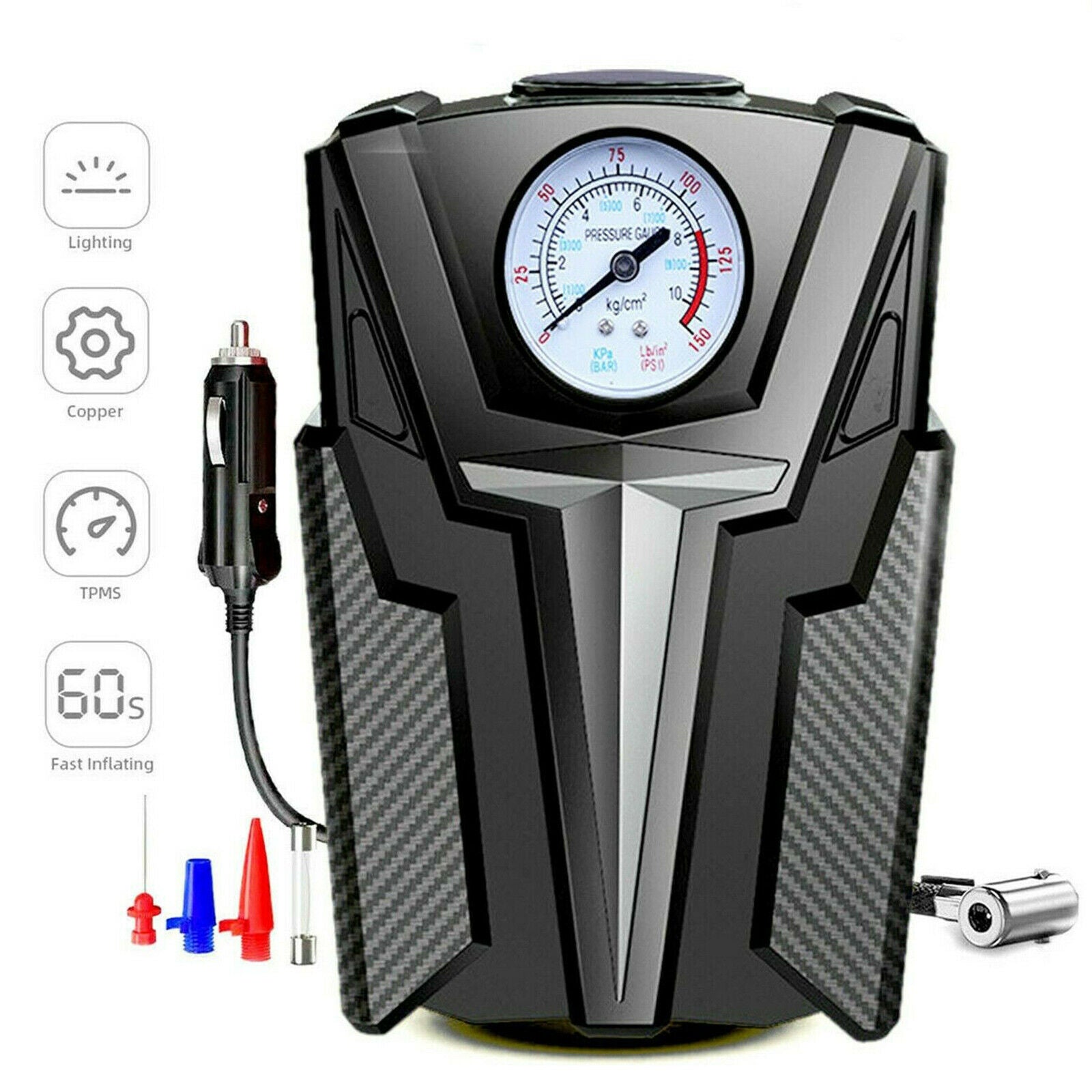 Portable Travel Electric Car Air Inflator Tire Pump DC12V for Motorbike