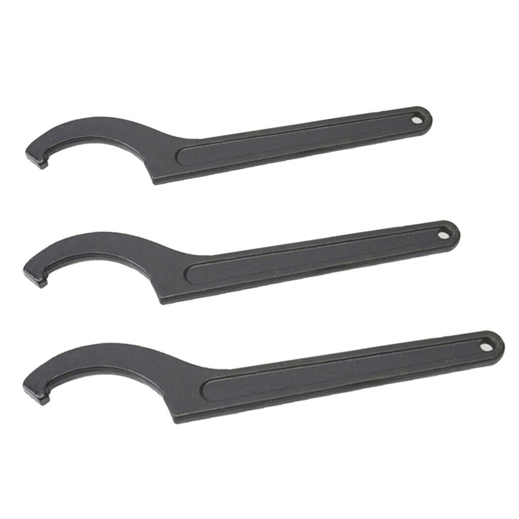 3Pcs Crescent Hook Wrench Side Adjustable Hook Spanner C Spanner Auto Hand
