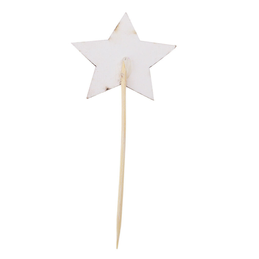 10Pcs Kids Birthday Cupcake Toppers Glitter Star Party Decor Baby Shower Red