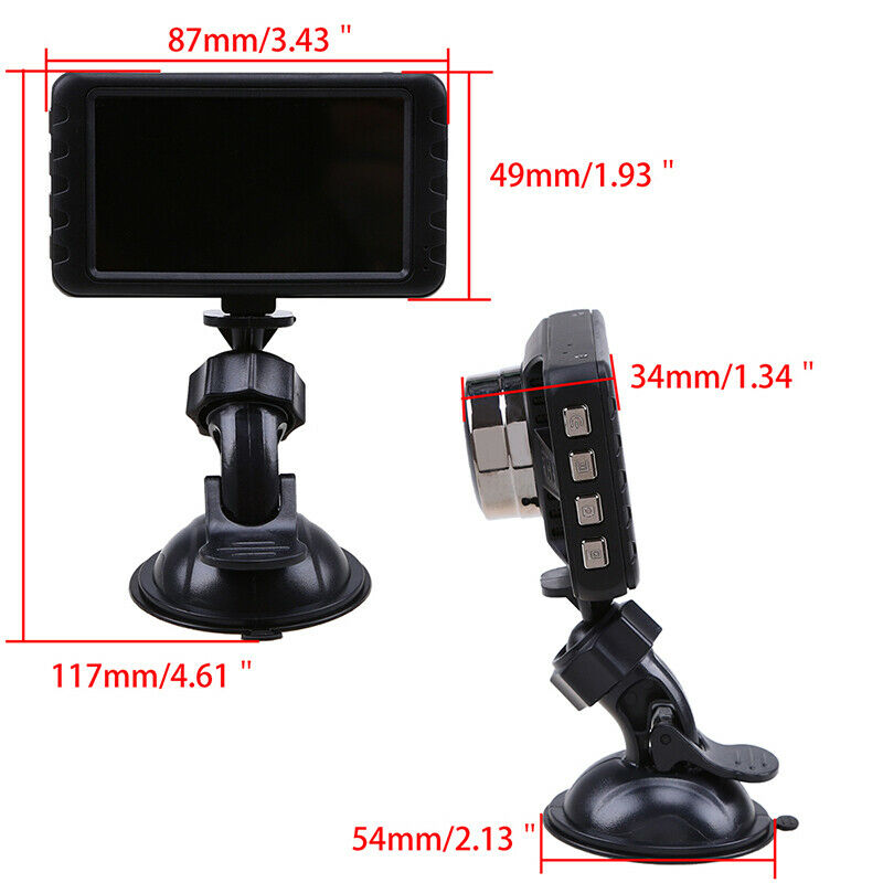 3 Inch Front Rear Side View Reversing Backup Camera Parking System Night Vision