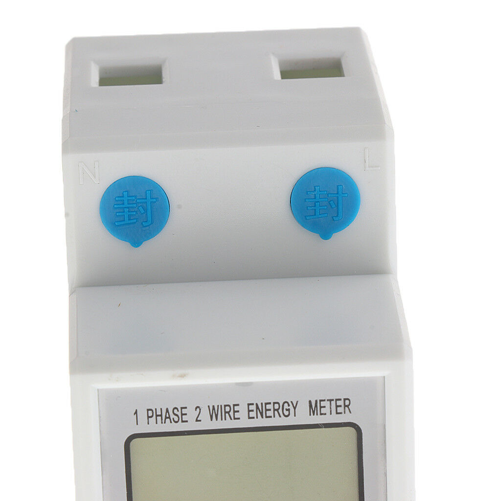 Din Rail Single   Wire Electricity Energy Meter 50Hz AC 220V 15(60)A