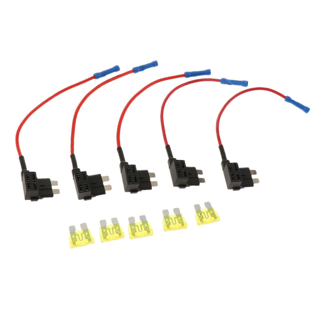 Waterproof In Line standard Blade Fuse Holder fuses+20A Amp kit car boat rv