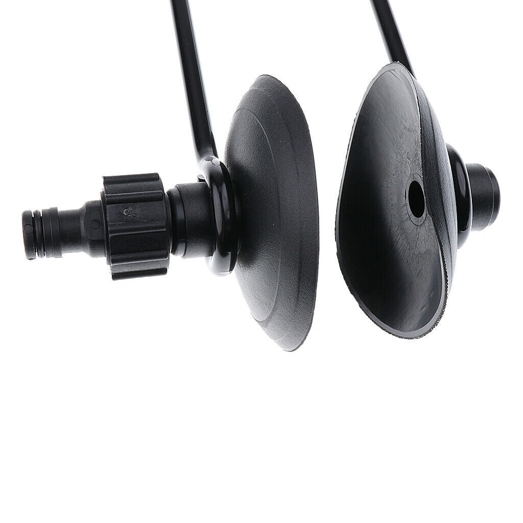 Black Outboard Flusher Boat Motor Water Feed Rectangular Marine Ear Muff