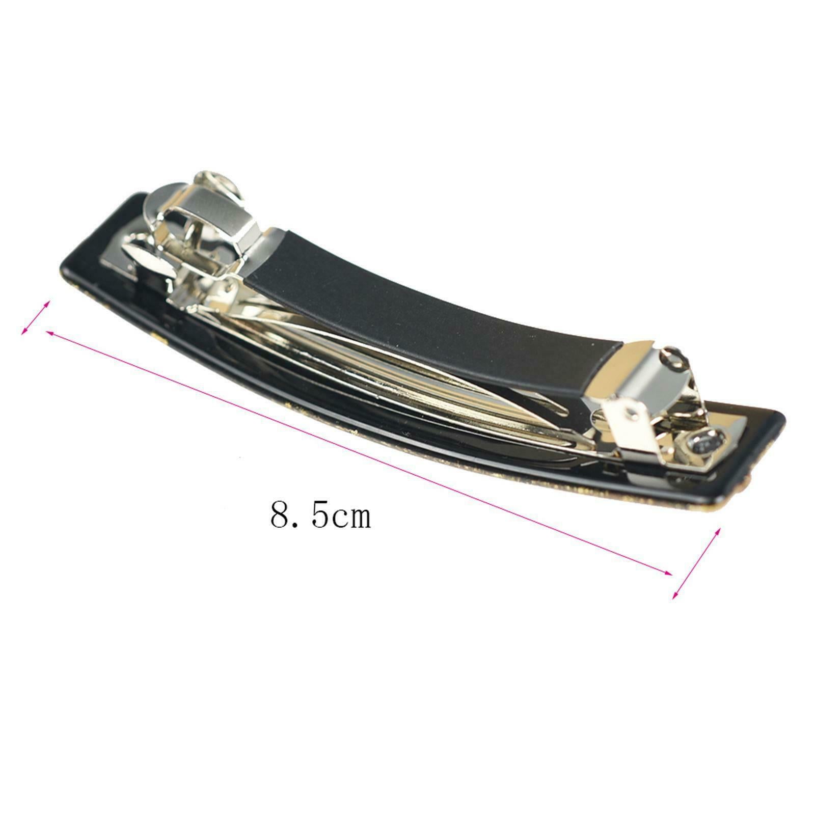 Fashion Rhinestones Spring Snap Barrette Hair Clip Pigtail Ponytail Holders