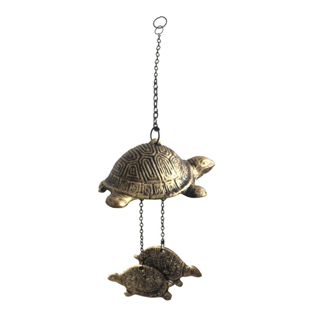 Metal Wind Chimes Tortoise Bell Pendant Home Garden Chinese Style Decoration