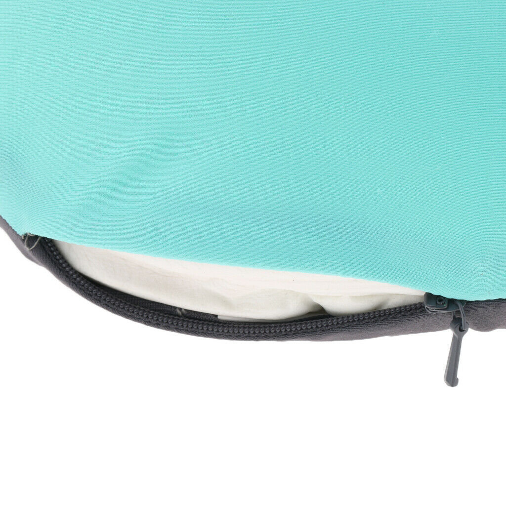 Portable U Shaped Memory Foam Pillow Neck Pillow fo Office Travel Gray Green