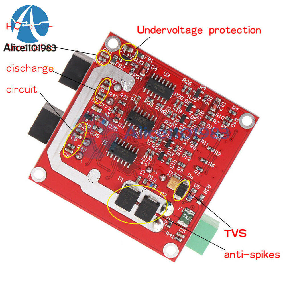 7A 160W 12V/24V Dual DC Motor Driver L298 Module 2 Way PWM Generator LED Tube