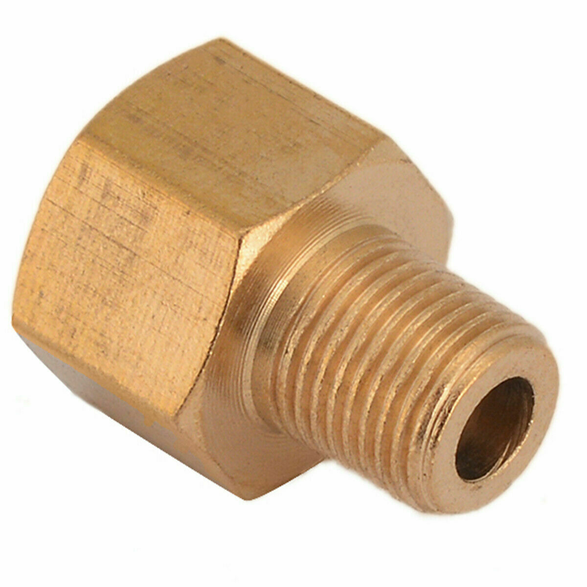 Brass Pipe Fitting 1/8 BSPT Male x 1/4 Female NPT Adapter Fitting