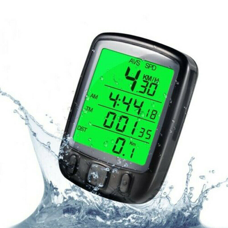 Waterproof LCD Digital Cycle Bicycle Backlight 536 Computer Speedometer Odometer