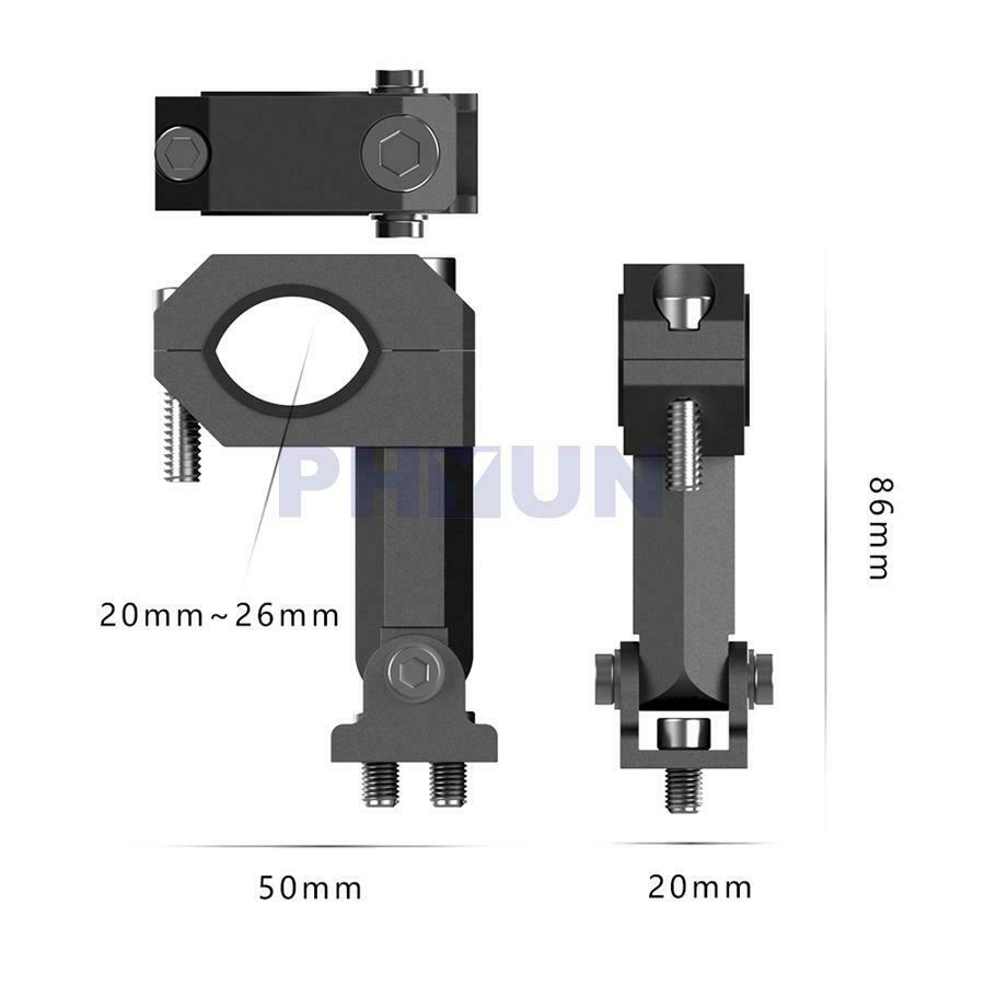 1x CNC Aluminum Black G96 Motorcycle Headlight Bracket For For 20-26mm Fork Tube