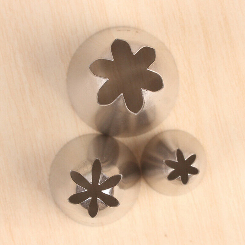 3PCS/Set Large Icing Piping Pastry Nozzle Tips Baking Tools Cake Dec.l8