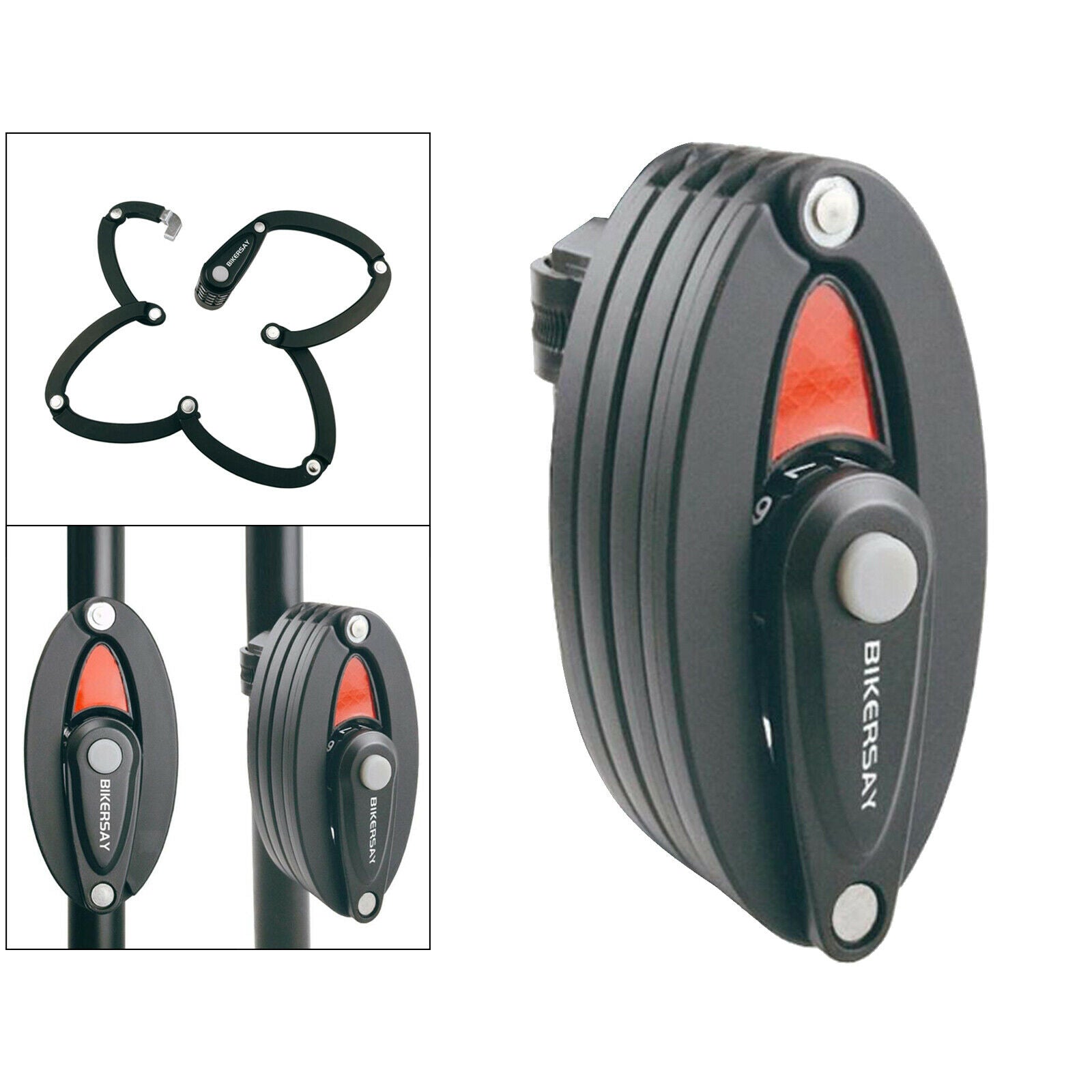 Portable Bike Foldable Lock Password Locks Heavy Duty Anti-cut Chain Locks