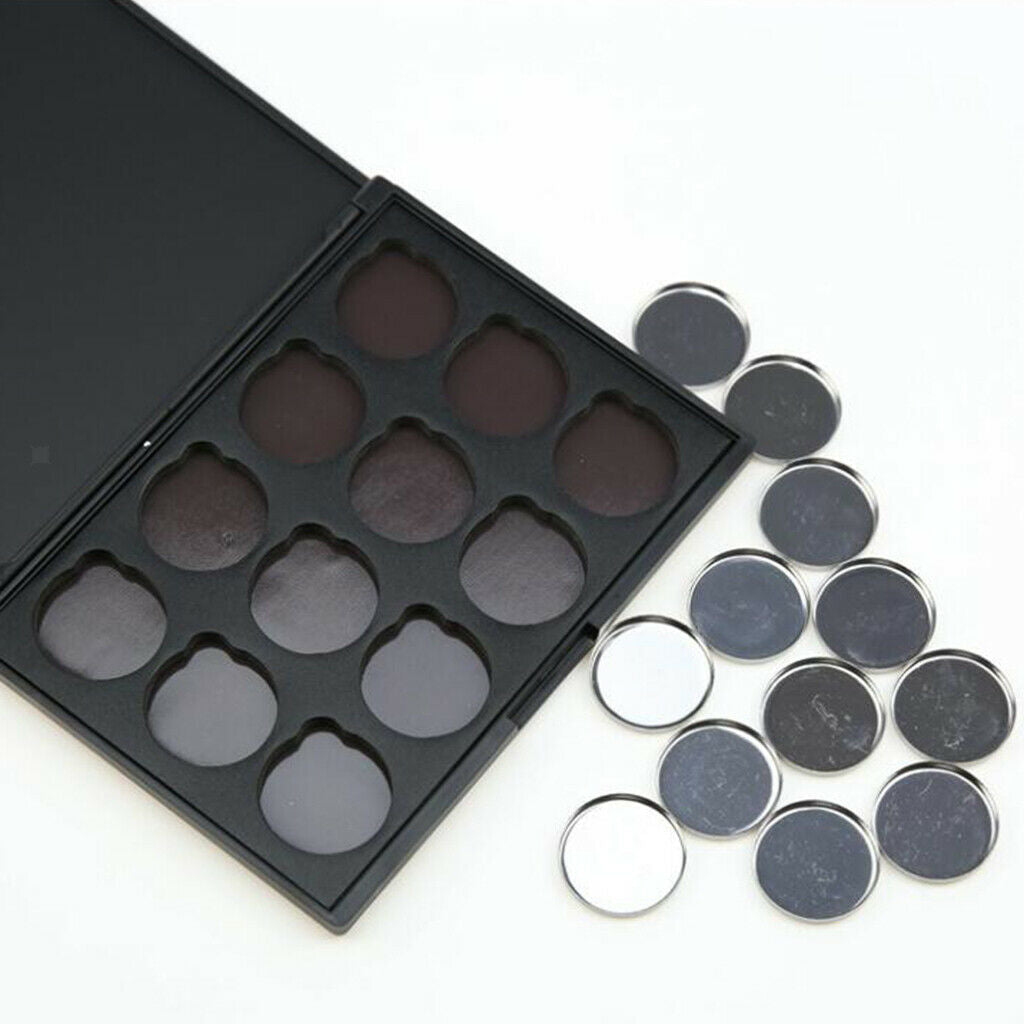 2 Pack 12 Spaces Empty Eyeshadow Palette Concealer Powder Holder Case Tray