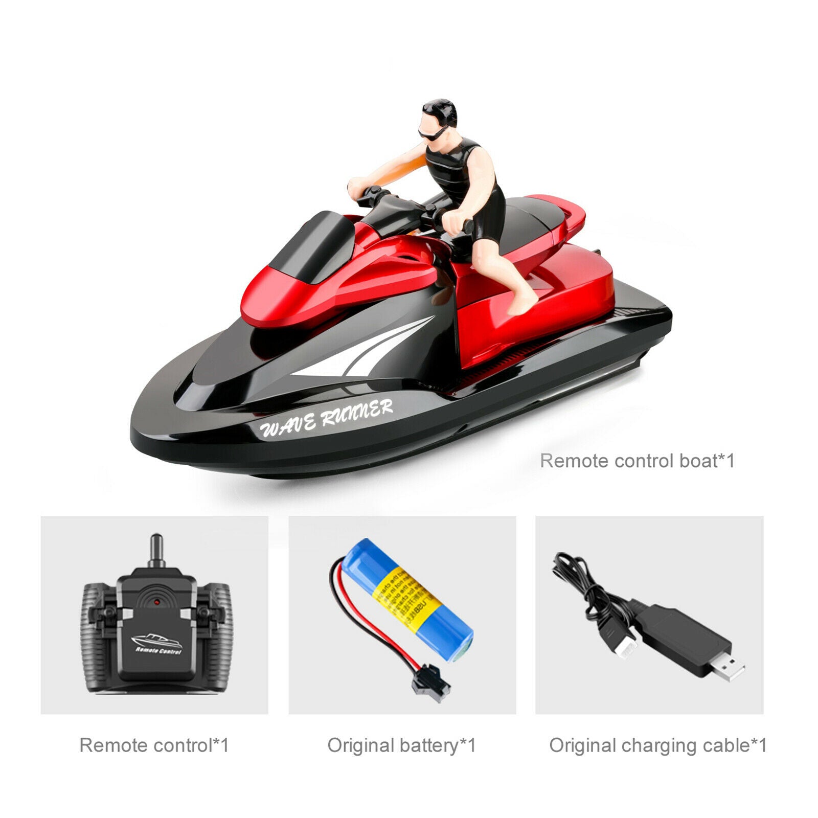 RC Boat Fast RC Boats Toys Gifts for Adults Kids 20Km/h RC 80m   battery
