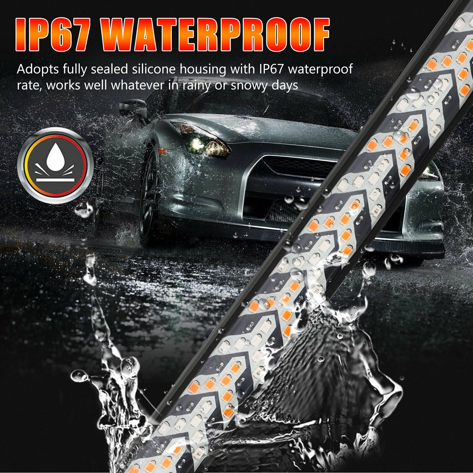 48" inch 432-LED Truck Strip Tailgate Turn Signal Brake Tail Reverse Light Bar