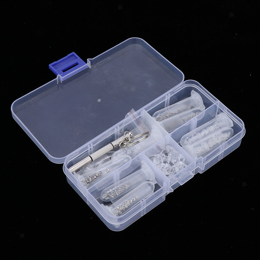 Eyeglass Repair Kit,M1.2 M1.4 Stainless Steel Tiny Screws Assortment with Nose