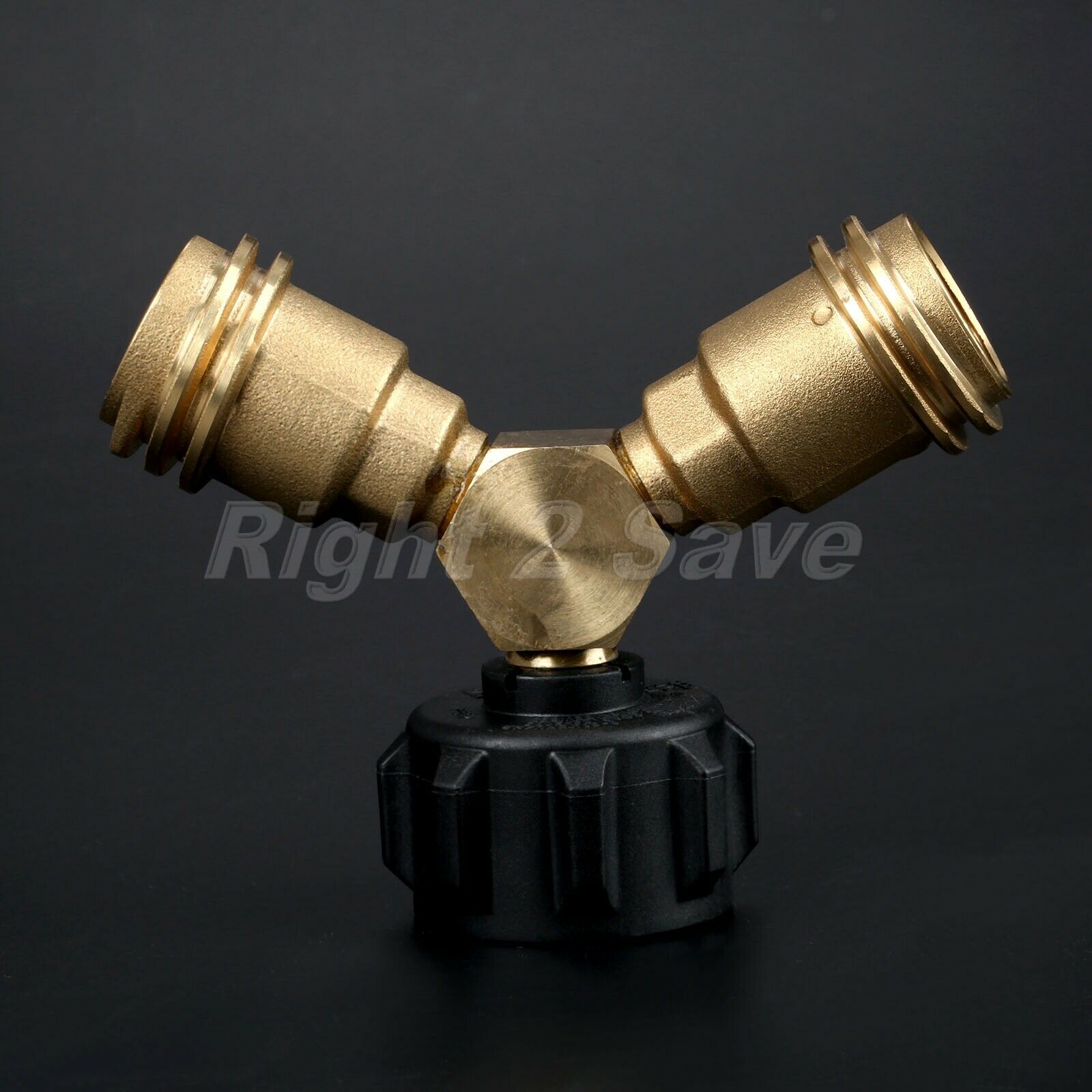 Outdoor Camping QCC1/POL Propane Y-Splitter Tee Adapter Connector Connects Valve