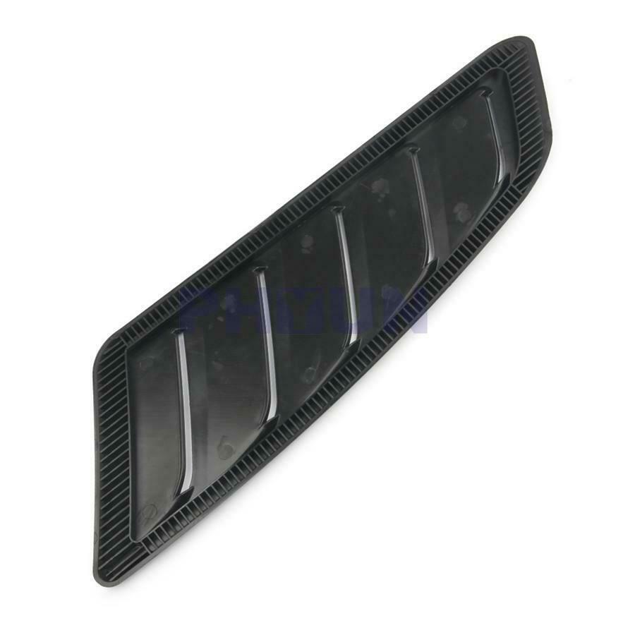 2pcs Black ABS Car Front Air Intake Scoop Bonnet Hood Vent 50.5x17CM Universal