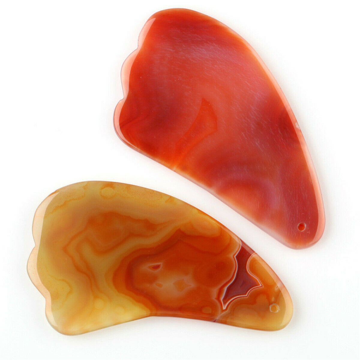 Natural Agate Face Carnelian Guasha Board Body SPA Massage Tools Acupuncture