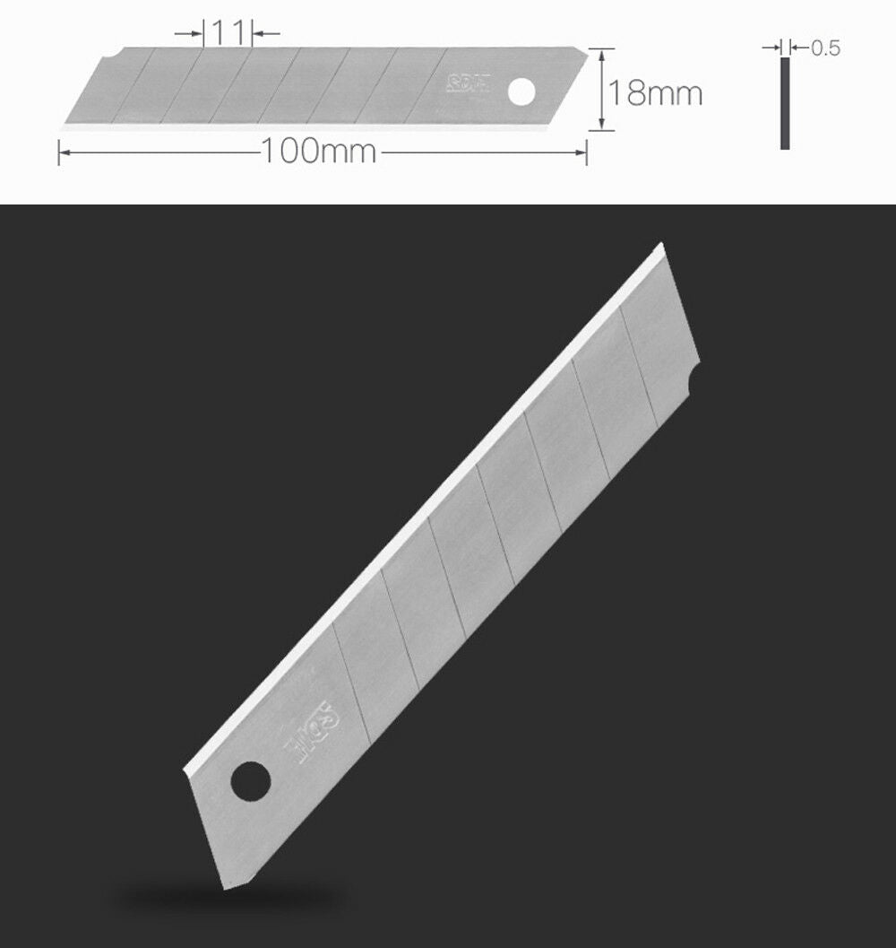 10packs No.1404 100 Blade SDI SK4 Steel 0.5x17.7x100mm SDI Utility Cutter Blades