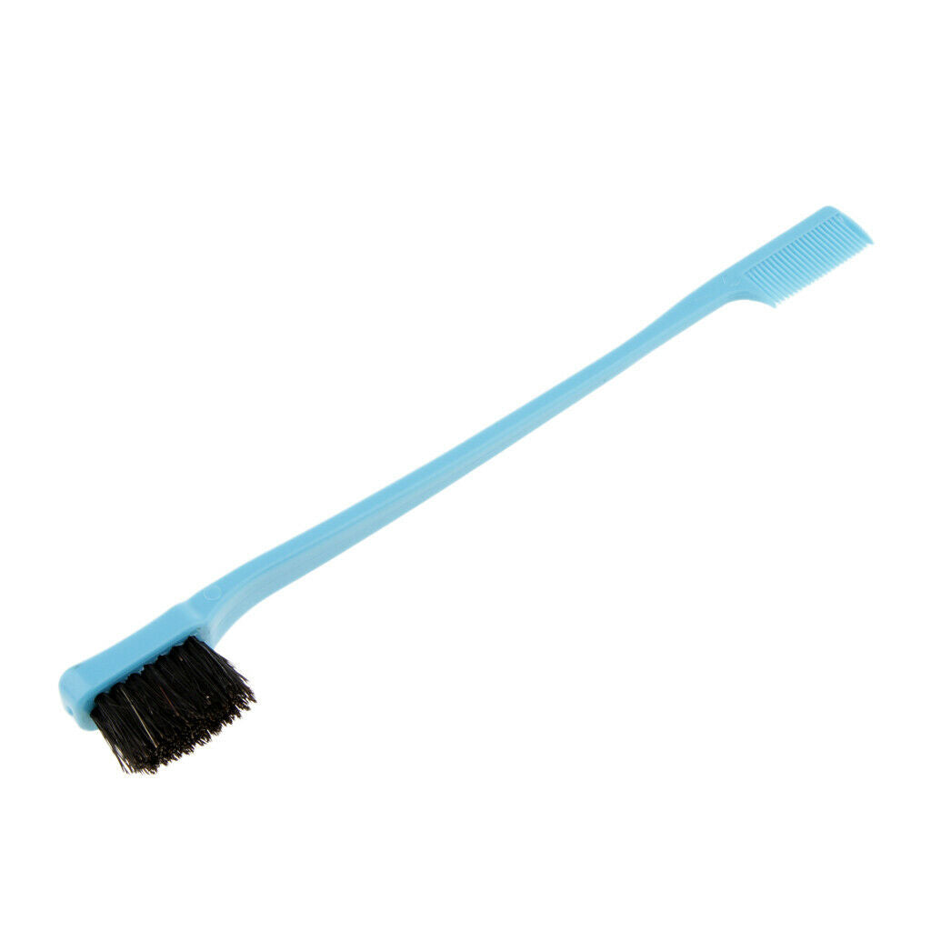 2pcs 7'' Beauty Double Sided Edge Control Hair Brush Comb Hair Styling Comb