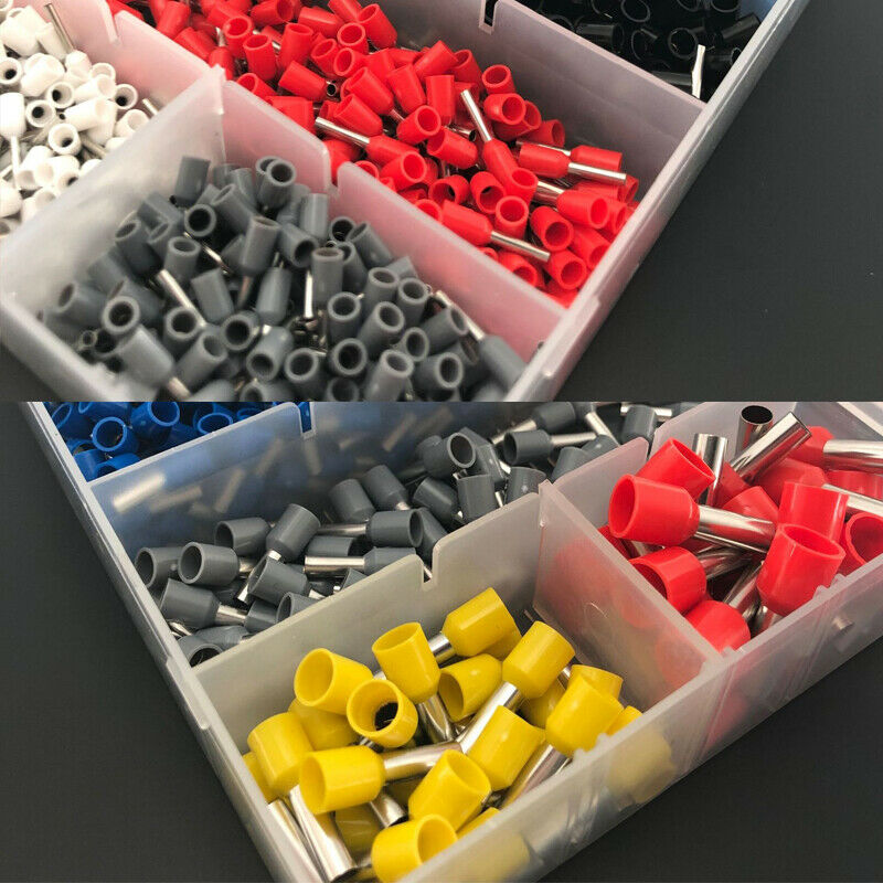 1200X Assorted Crimp Terminals Insulated Electrical Wiring Connector Copper+PVC