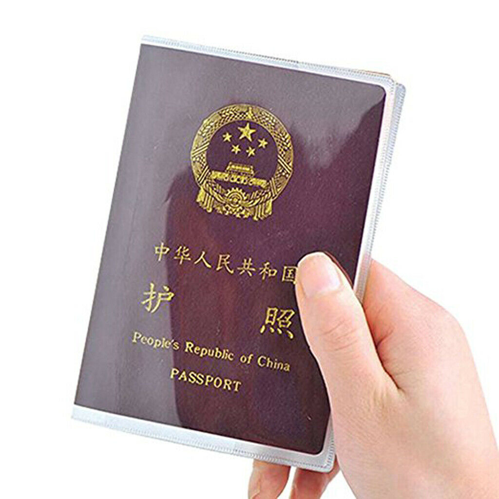 10x Clear Plastic Passport Holders Credit Card Cover Protector Bag Organizer