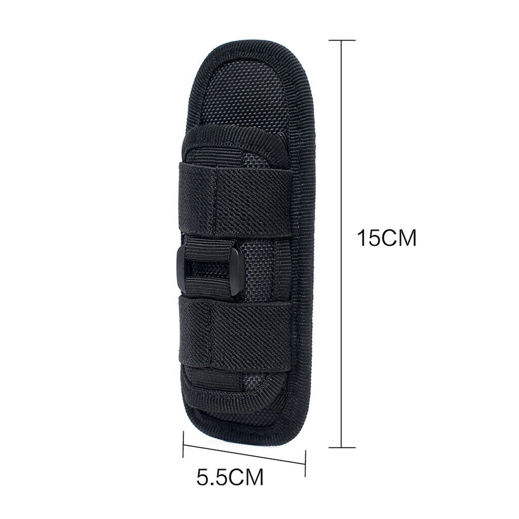 Flashlight Pouch Holster Belt Carry Case Holder w/360 Degrees Rotating Clip