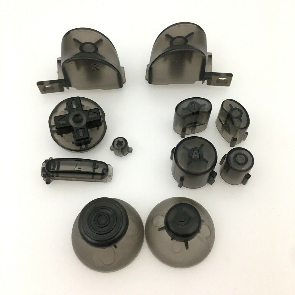 Clear Black ABXYZ/L R Buttons+Analog ThumbSticks D-pad for Nintendo Gamecube NGC