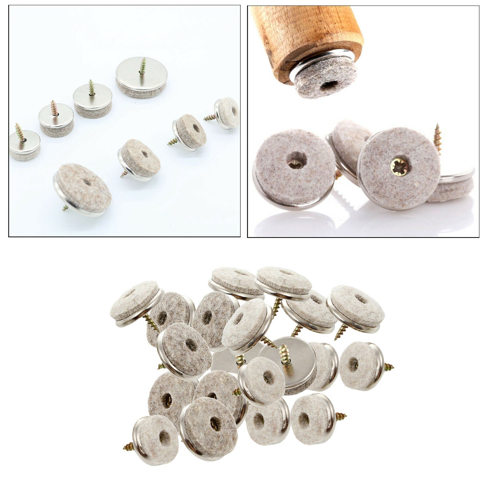 Furniture Pads for Sofa Chair Leg Floor Protectors with Thick Felt Round Floor