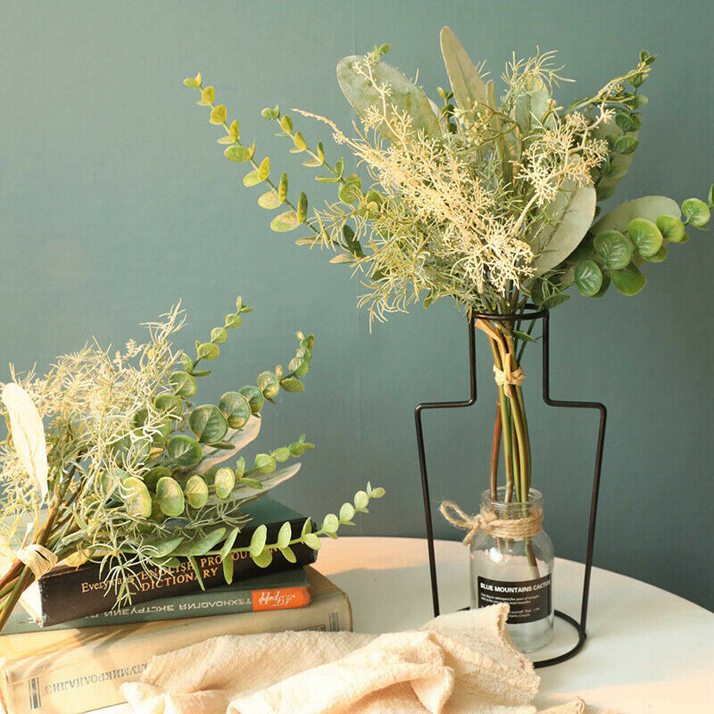 Grass and leaves mixed bundle artificial flower supplies home living room.l8