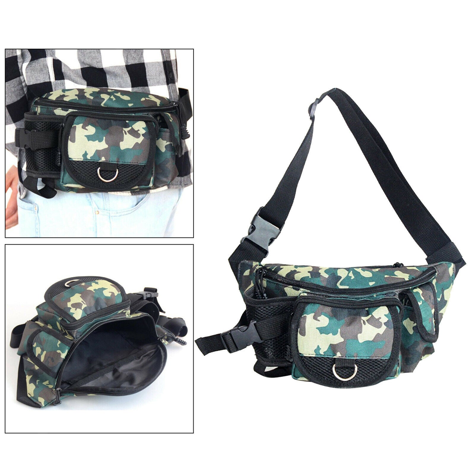 Utility Fishing Bag Tackle Bags Multi Pocket Camping Hunting Fanny Pack