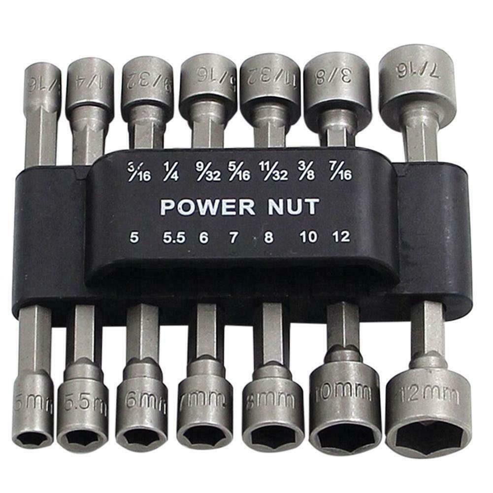 14pcs Strong Sleeve Wrench Hexagonal Handle Screw Sleeve Pneumatic Bits @