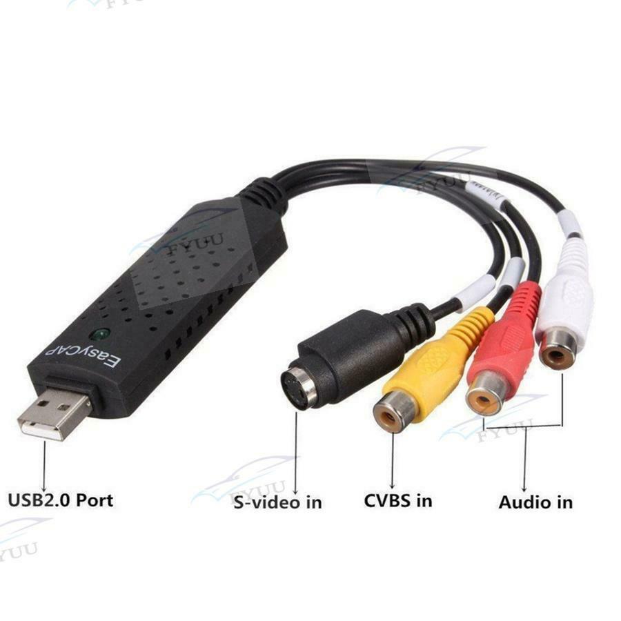 New USB 2.0 Audio TV Video VHS to PC DVD VCR Converter Easy Capture Card Adapter