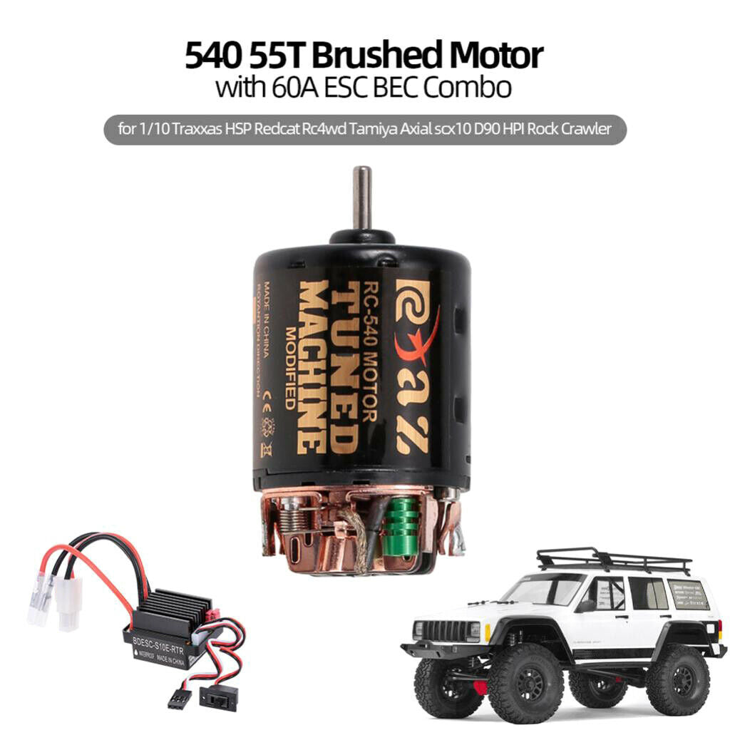 540 Brushed Electric Motor 35T + ESC for HSP Redcat Rock Crawler Parts