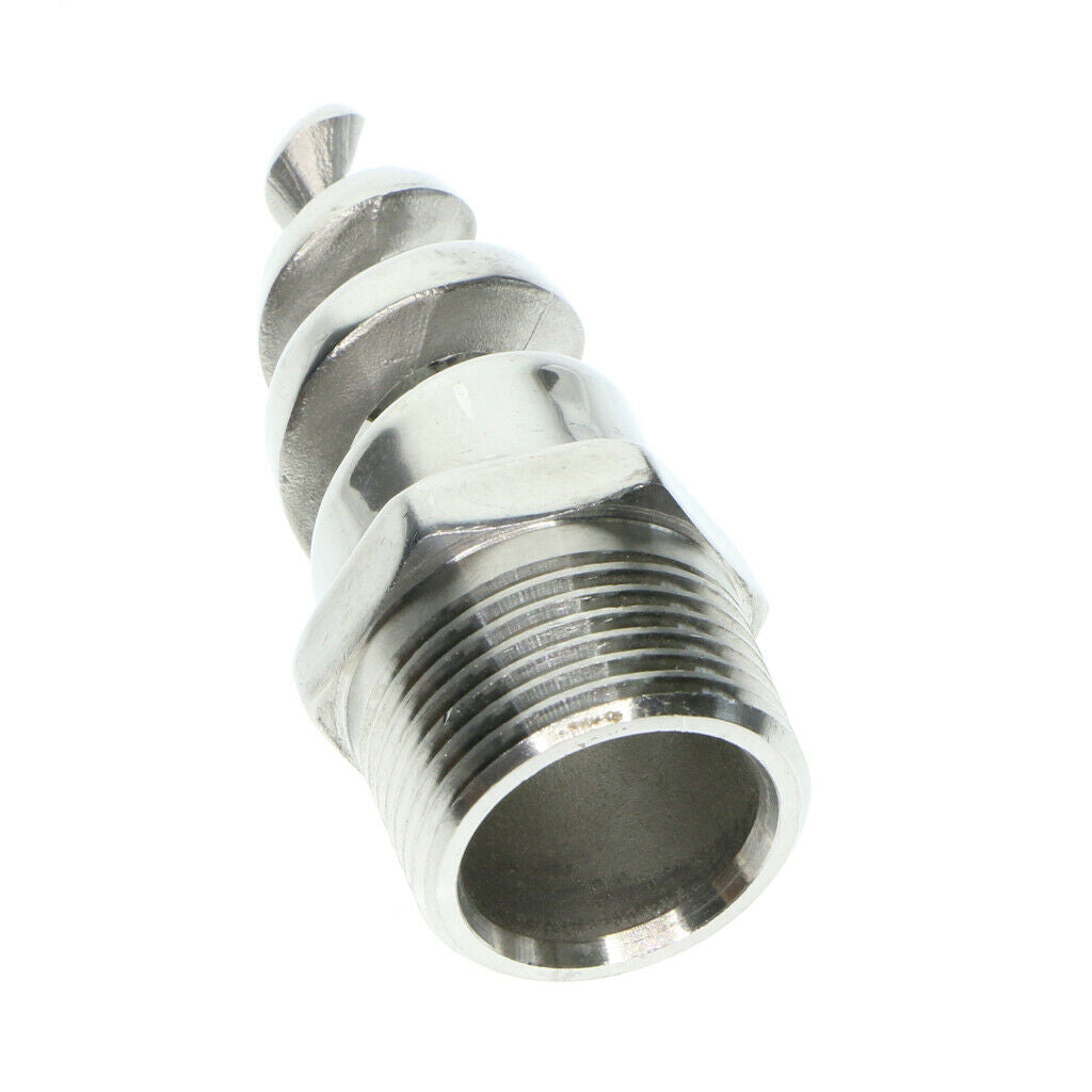 Stainless Steel Spiral Cone Spray Water Nozzle Sprinkler Heads 0.25inch