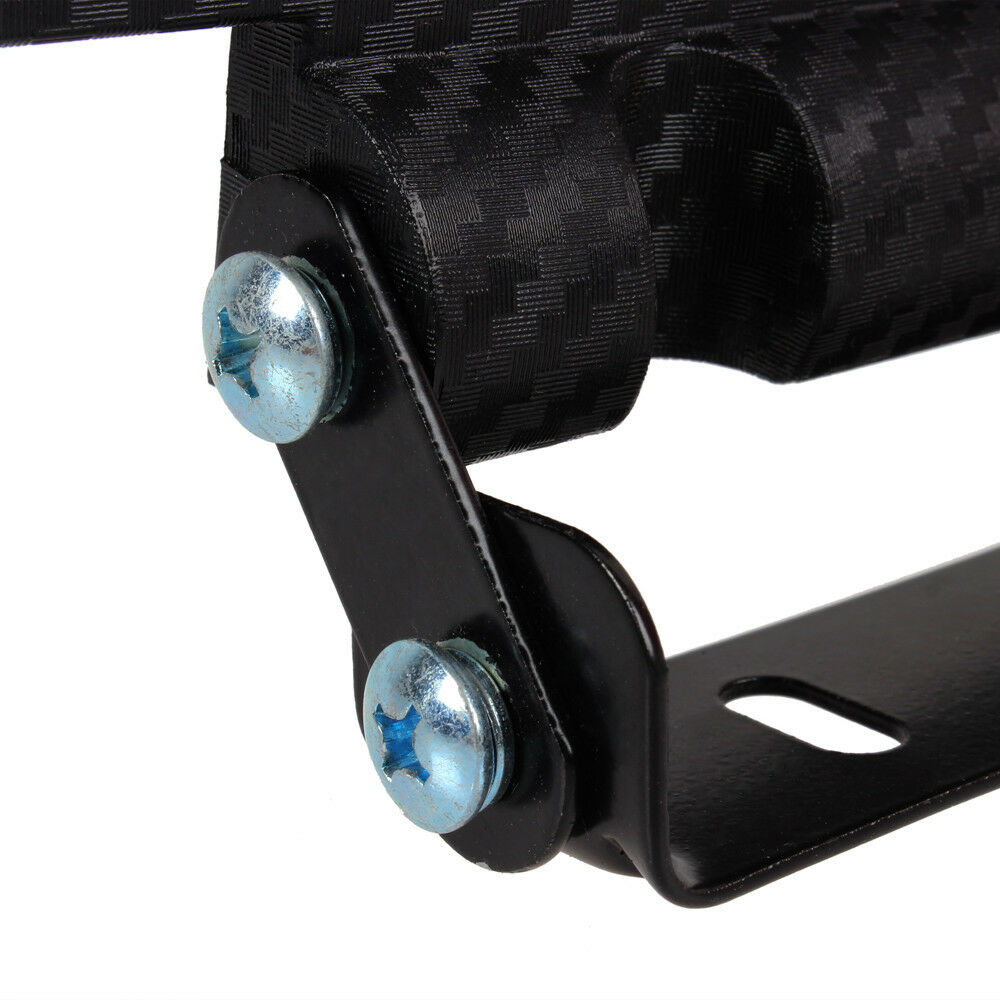 Universal Carbon Fiber Style Adjustable Number Car License Plate Frame Holder