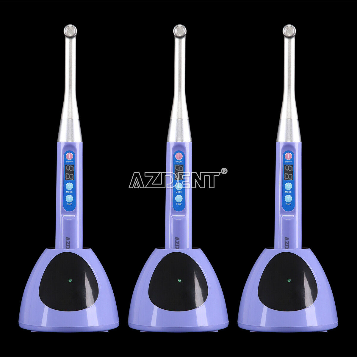 3 X Dental Cordless iLed Curing Light Lamp 1 Second Cure 5W LED 2300mW/c㎡ Purple