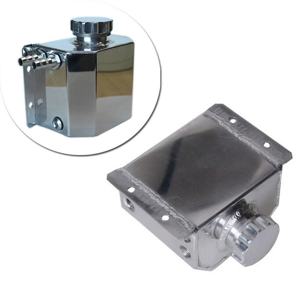 1 x Aluminium Coolant Tank 1000ml ( 1L) Oil Catch Can Breather Tank TIG Welded