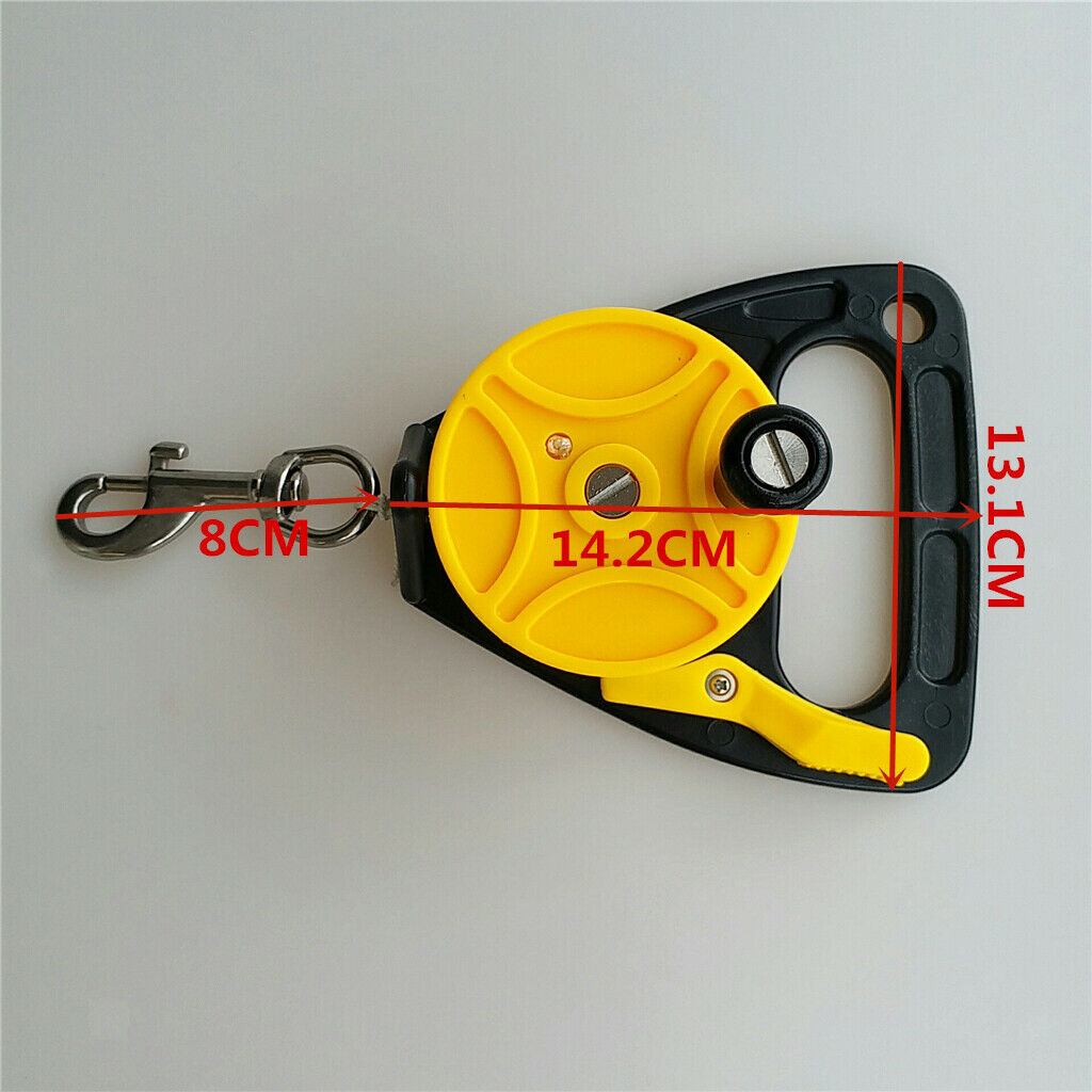 Portable Scuba Diving Reel Kayak Anchor & Handle, 150' Line, Bolt Snap Clip