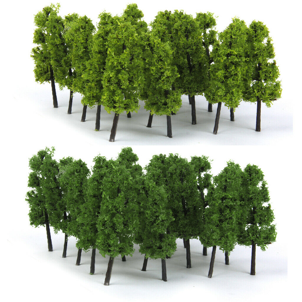10Pc LED Street Light+20Pc Green Tree Models HO for Diorama Scenery
