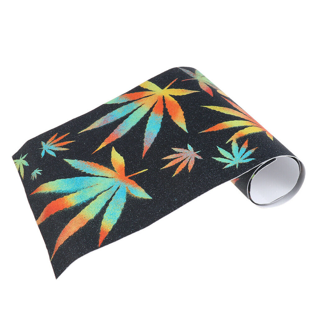 2X Skateboard Deck Sandpaper Grip Tape Griptape Sheet 84 x 23cm Maple leaf
