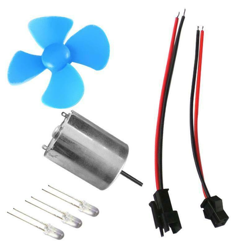 Set of 2 Micro Small Wind Turbine Wind Power Generator Kits DC Motor Turbines