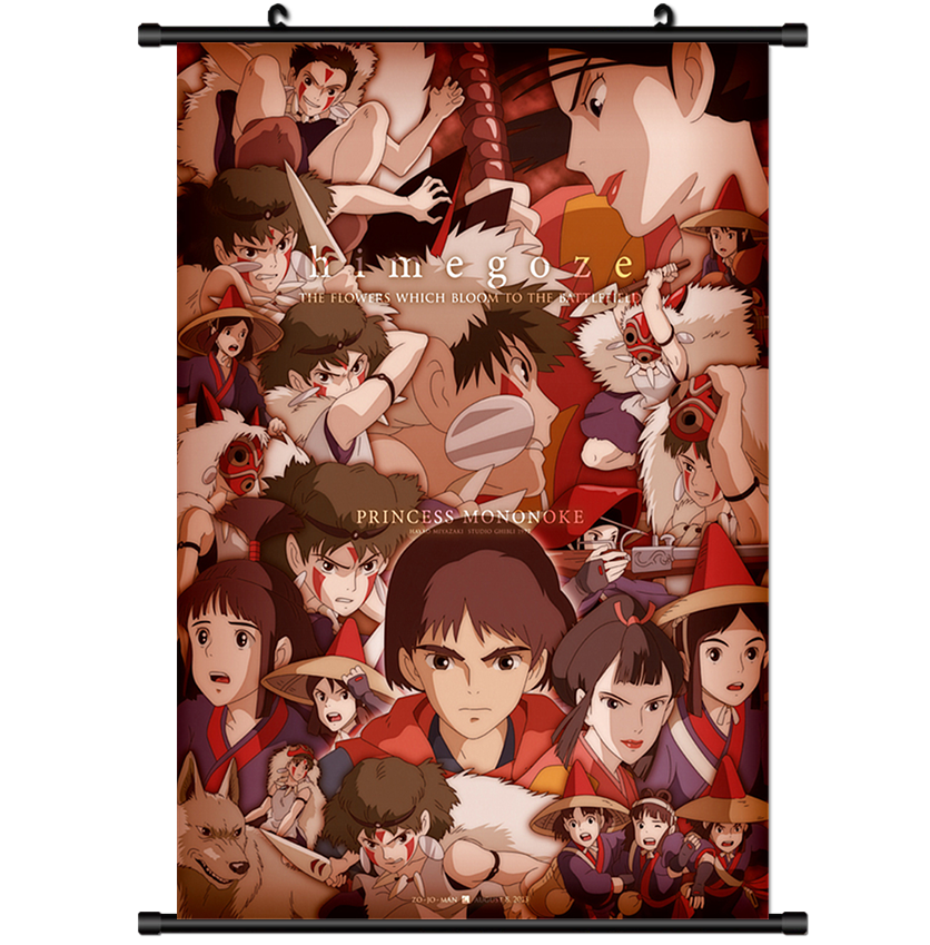 Anime Mononoke Hime Princess wall Poster Scroll 3293