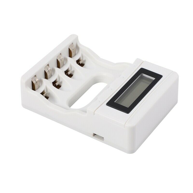 4 Slots Lcd Screen Usb Battery Charger For Rechargeable Aa/Aaa/Ni-Cd/Ni-Mh T2U1