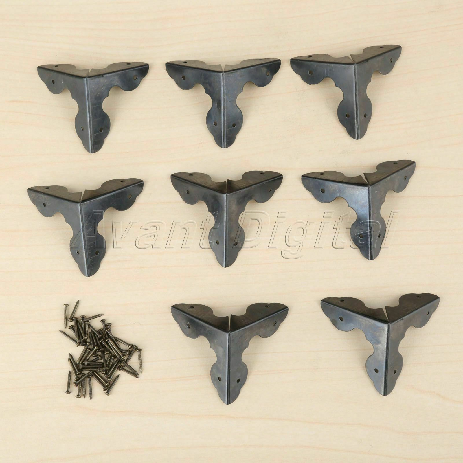 Black Wooden Case Corner Protectors Box Corner Bracket Decorative 33mm*33mm*33mm